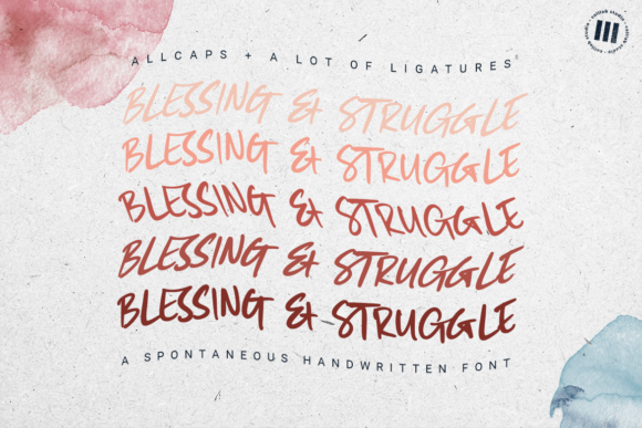 Blessing and Struggle: A Handwritten Font That Feels Like a Warm Welcome