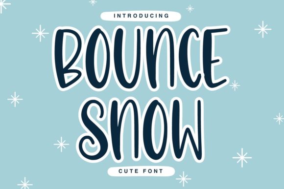 Bounce Snow Font for Web Design