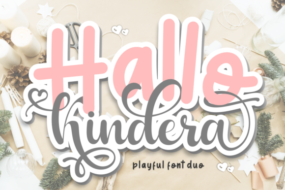 Hallo Kindera Font for Creative Projects