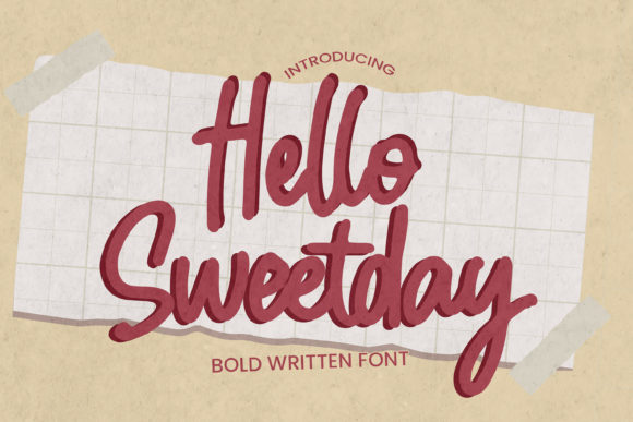 Hello Sweetday: A Sweet, Handwritten Font for Creative Projects